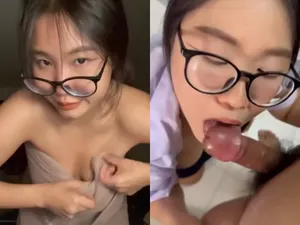 Nữ sinh liếm cặc đá trứng cút điêu luyện